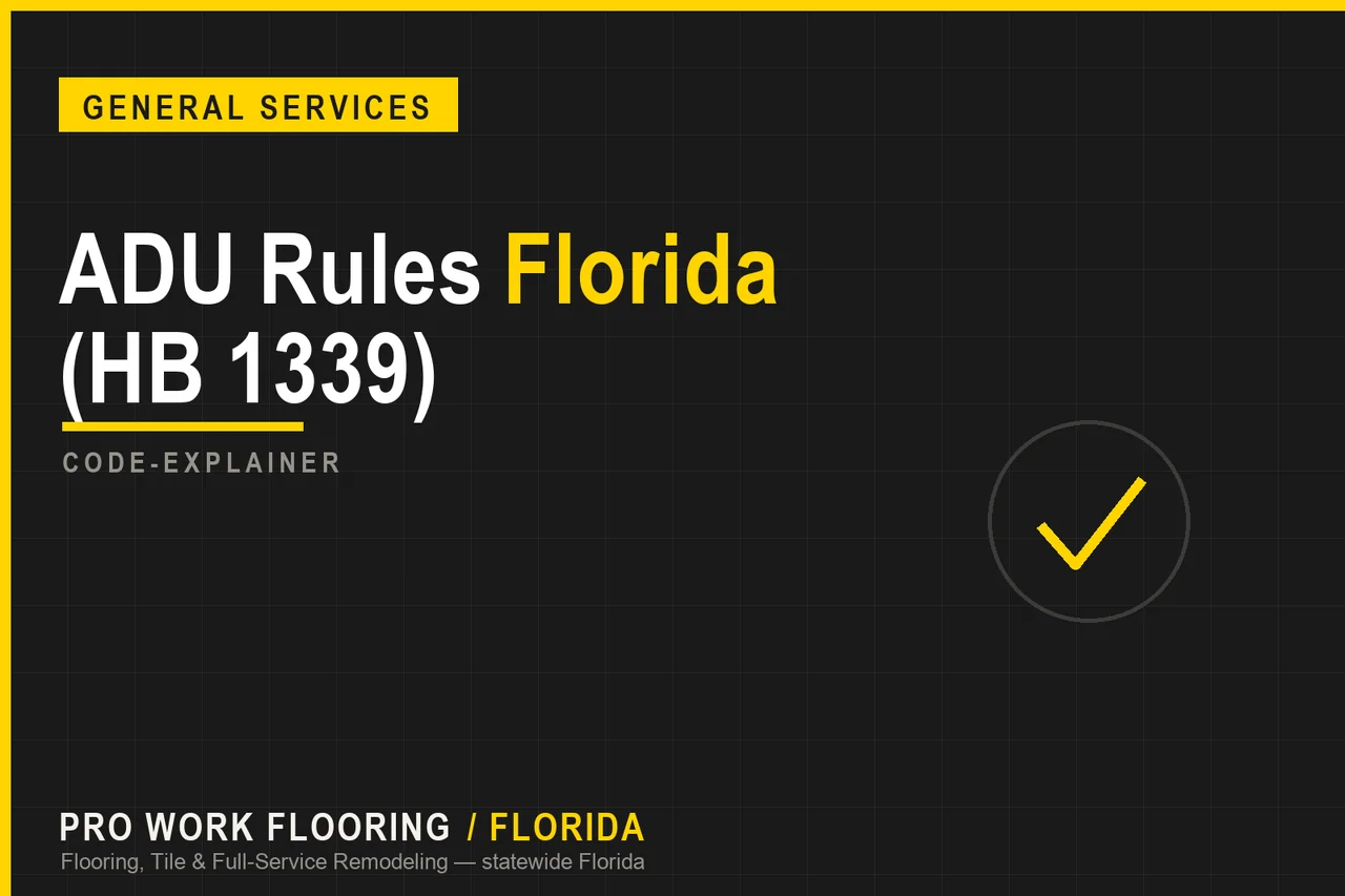 ADU Rules Florida (HB 1339)