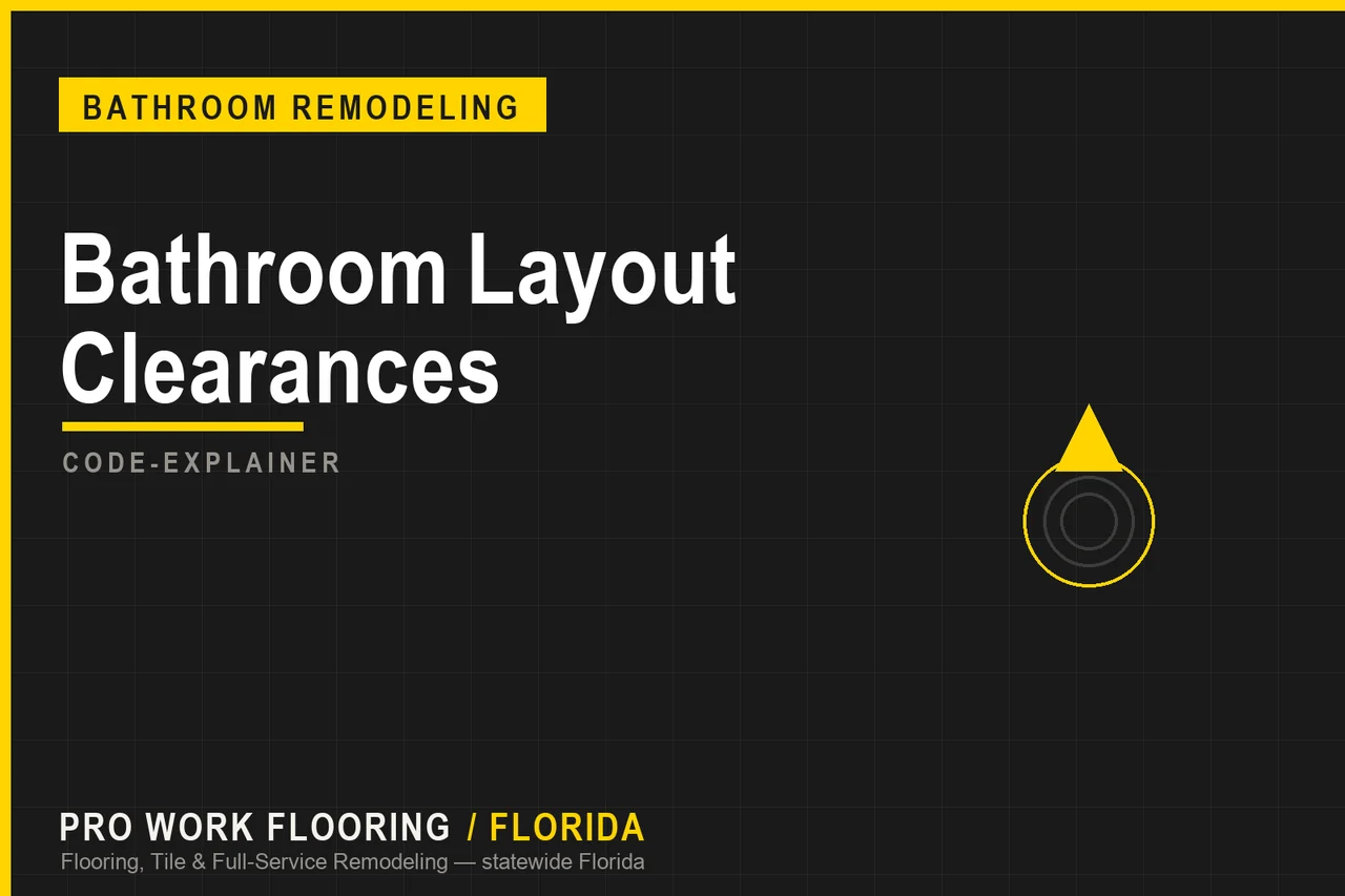 Bathroom Layout Clearances