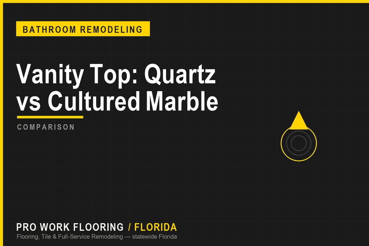 Vanity Top: Quartz vs Cultured Marble