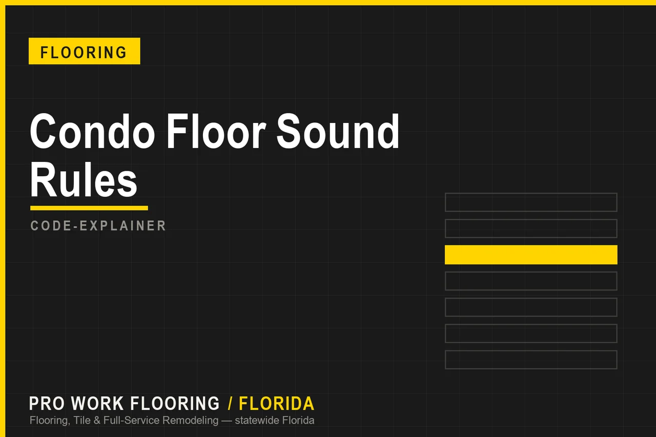 Condo Flooring Sound Ratings in Florida: STC and IIC