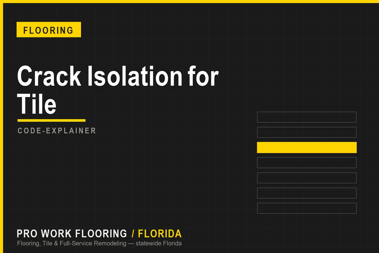 Crack Isolation for Tile