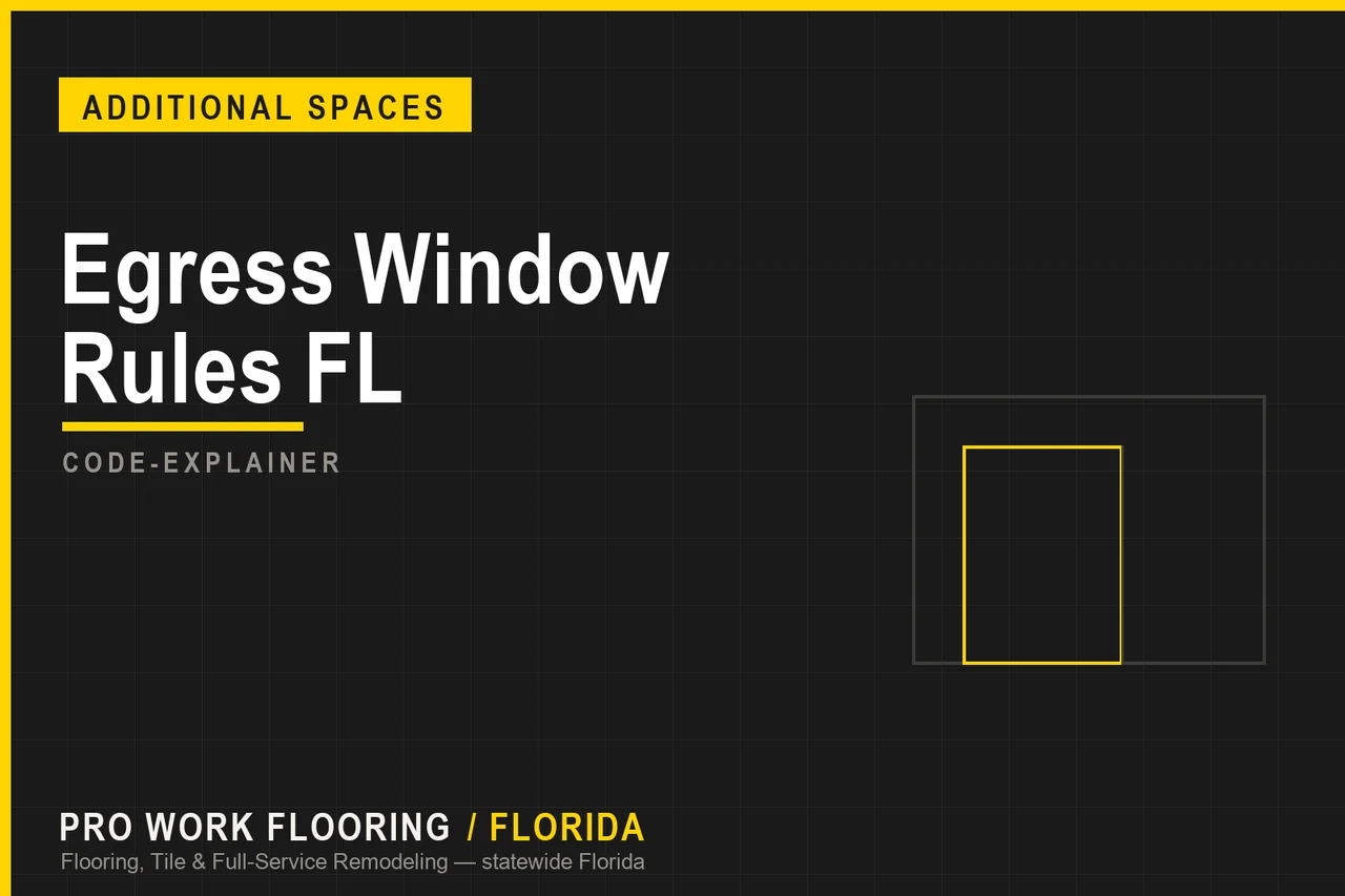 Egress Window Requirements for Converted Rooms in Florida