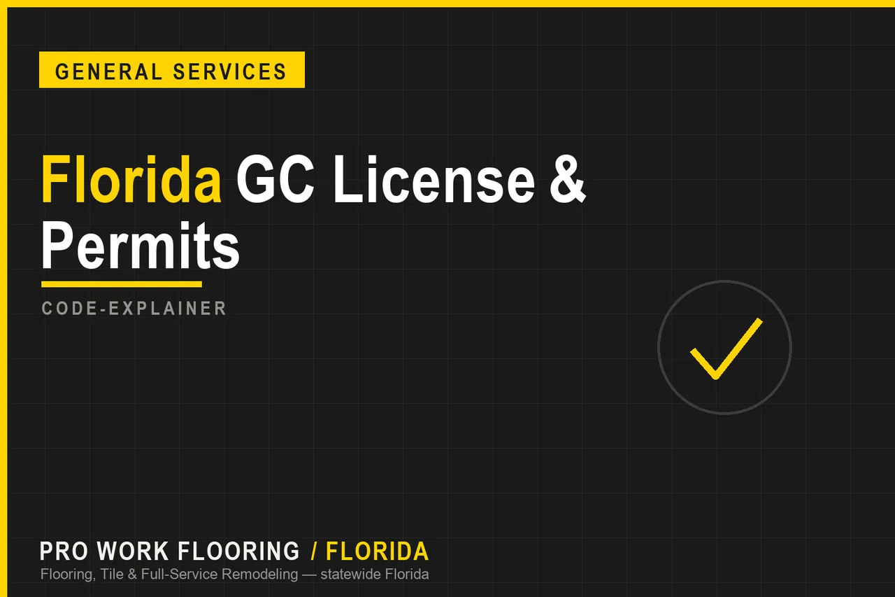 Florida GC License & Permits
