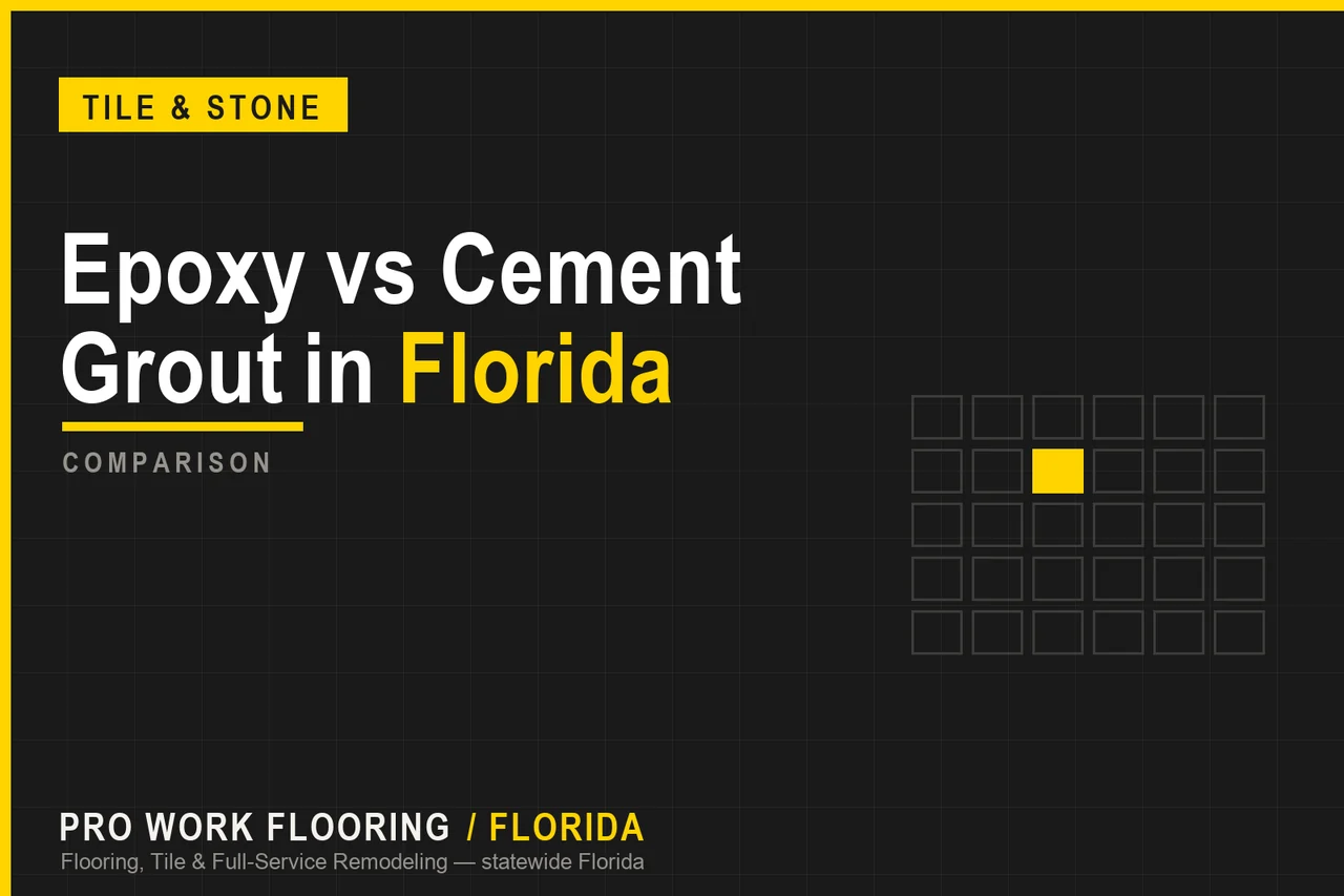 Epoxy vs Cement Grout in Florida