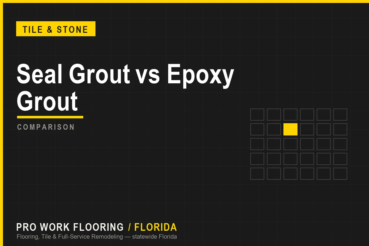 Seal Grout vs Epoxy Grout