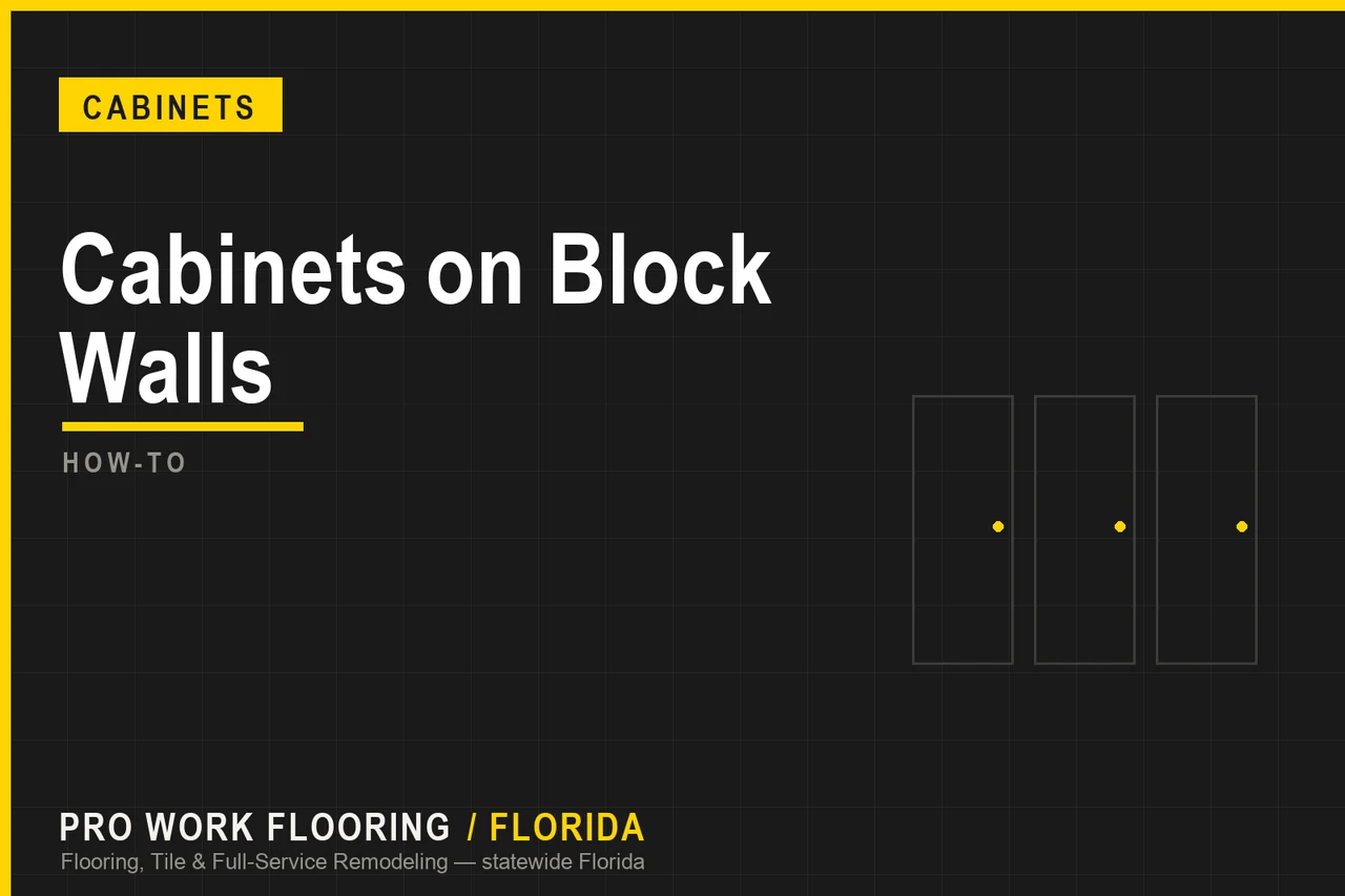 Cabinets on Block Walls