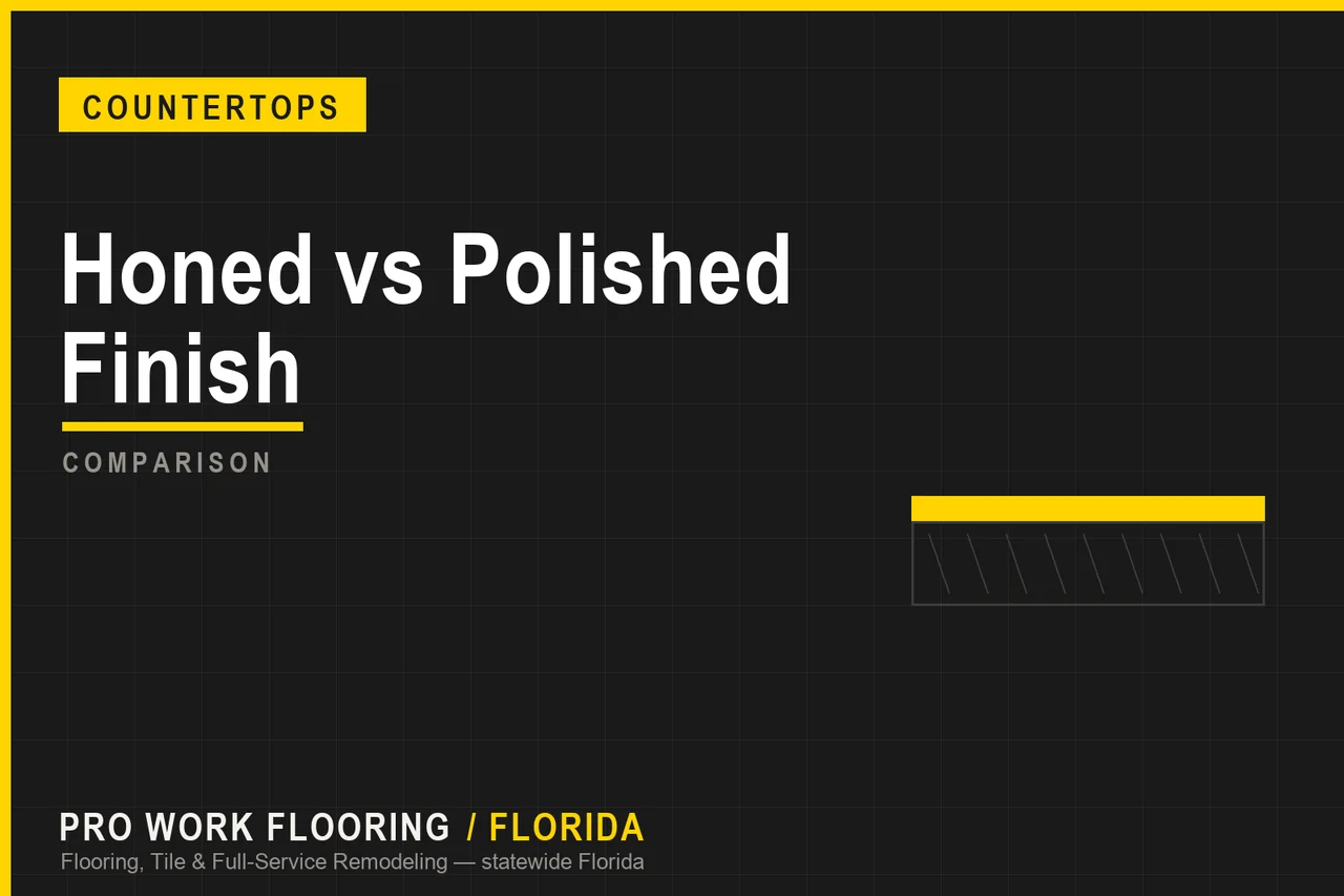 Honed vs Polished Finish