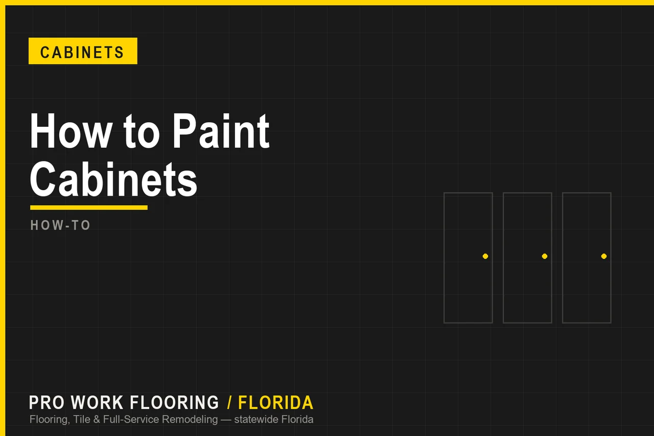 How to Paint Cabinets