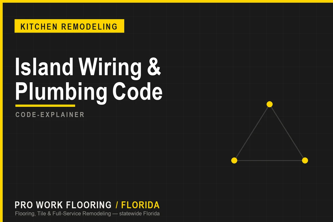 Kitchen Island Electrical and Plumbing in Florida: What Code Requires