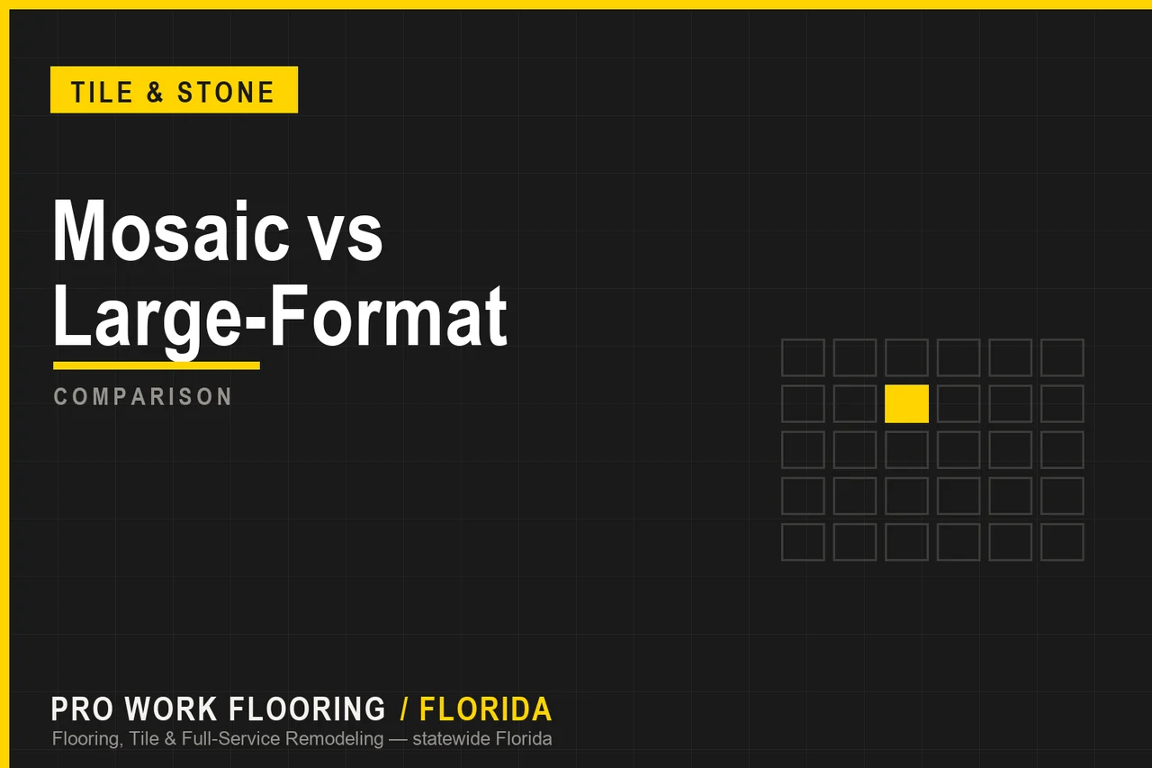 Mosaic vs Large-Format Tile for Florida Showers