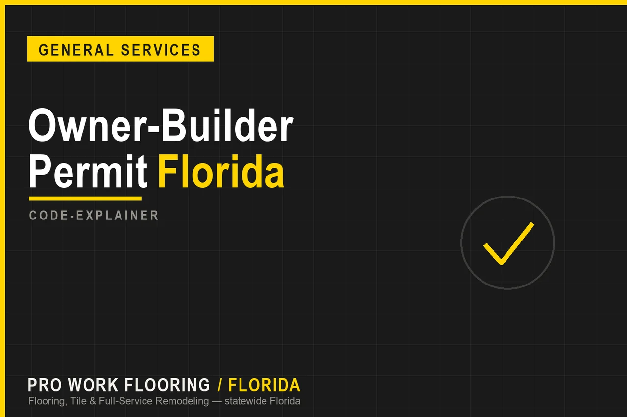 Owner-Builder Permit Florida