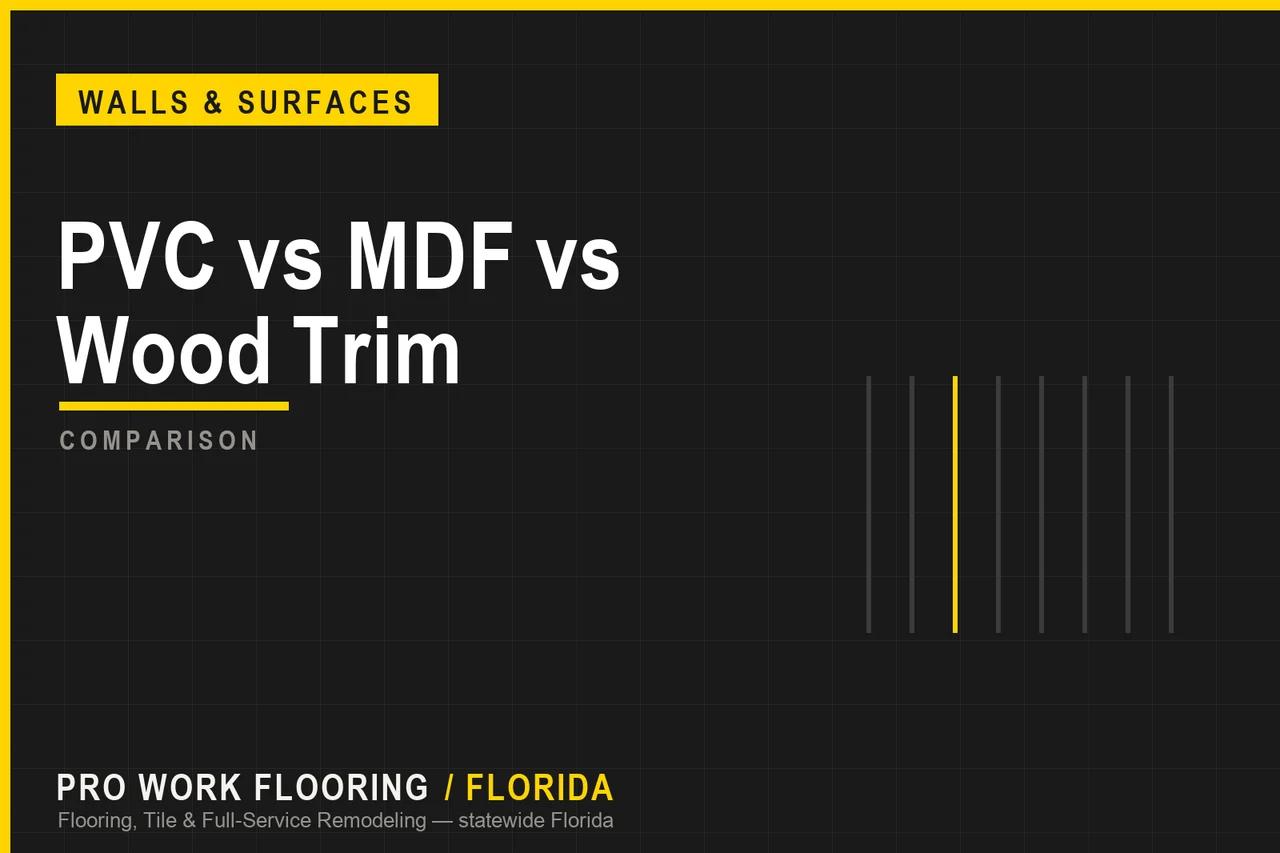 PVC vs MDF vs Wood Trim