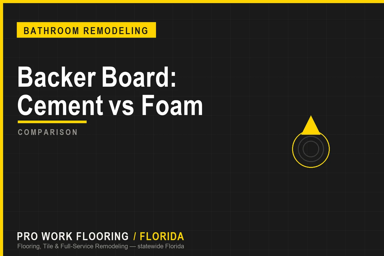 Backer Board: Cement vs Foam