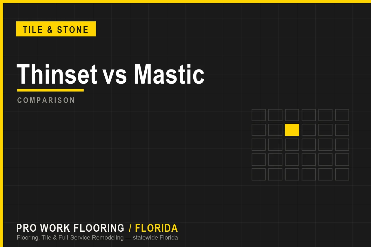 Thinset vs Mastic