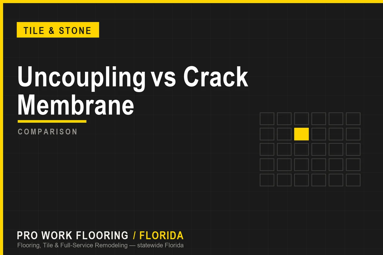 Uncoupling vs Crack-Isolation Membrane in Florida