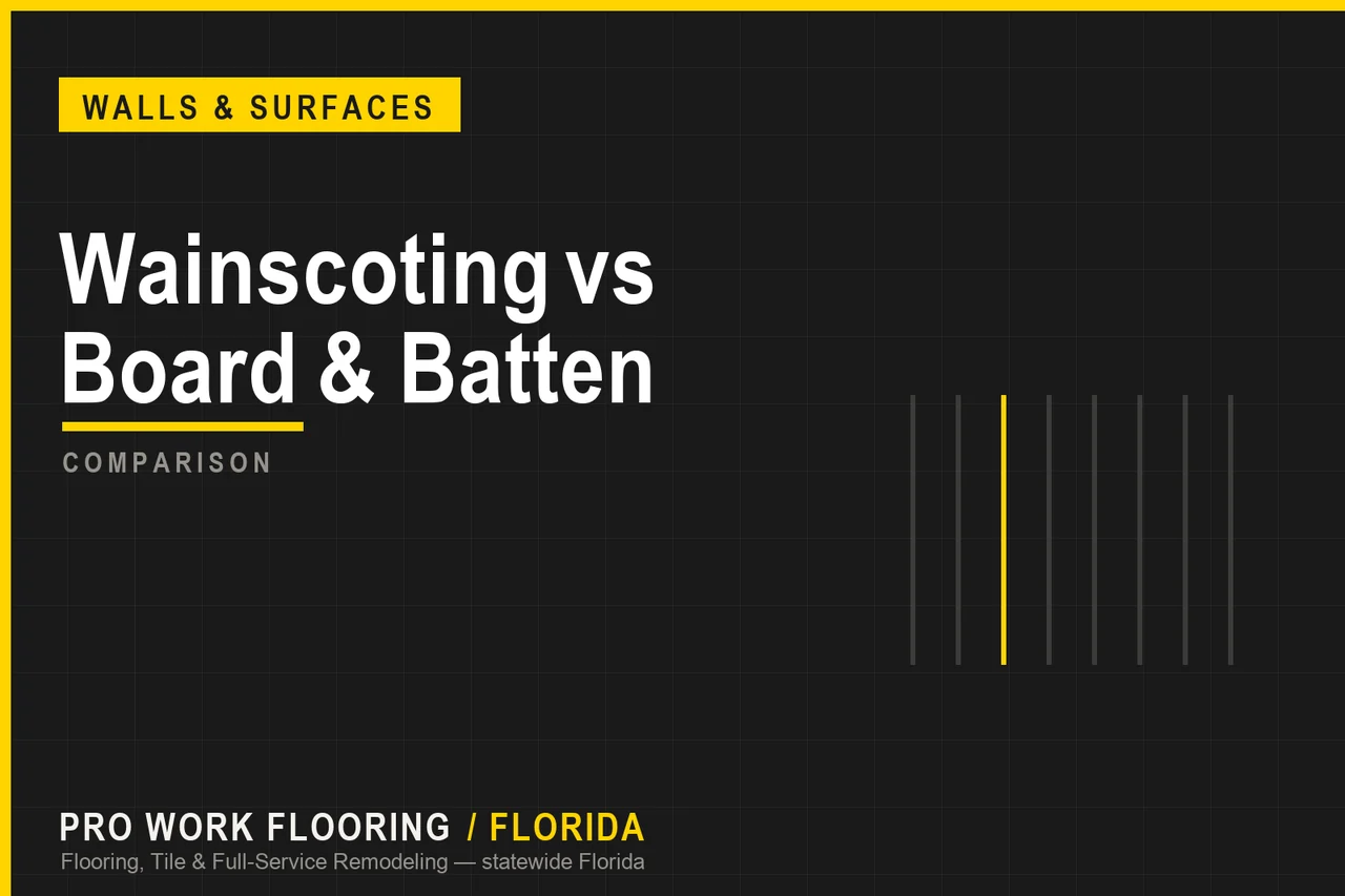Wainscoting vs Board & Batten